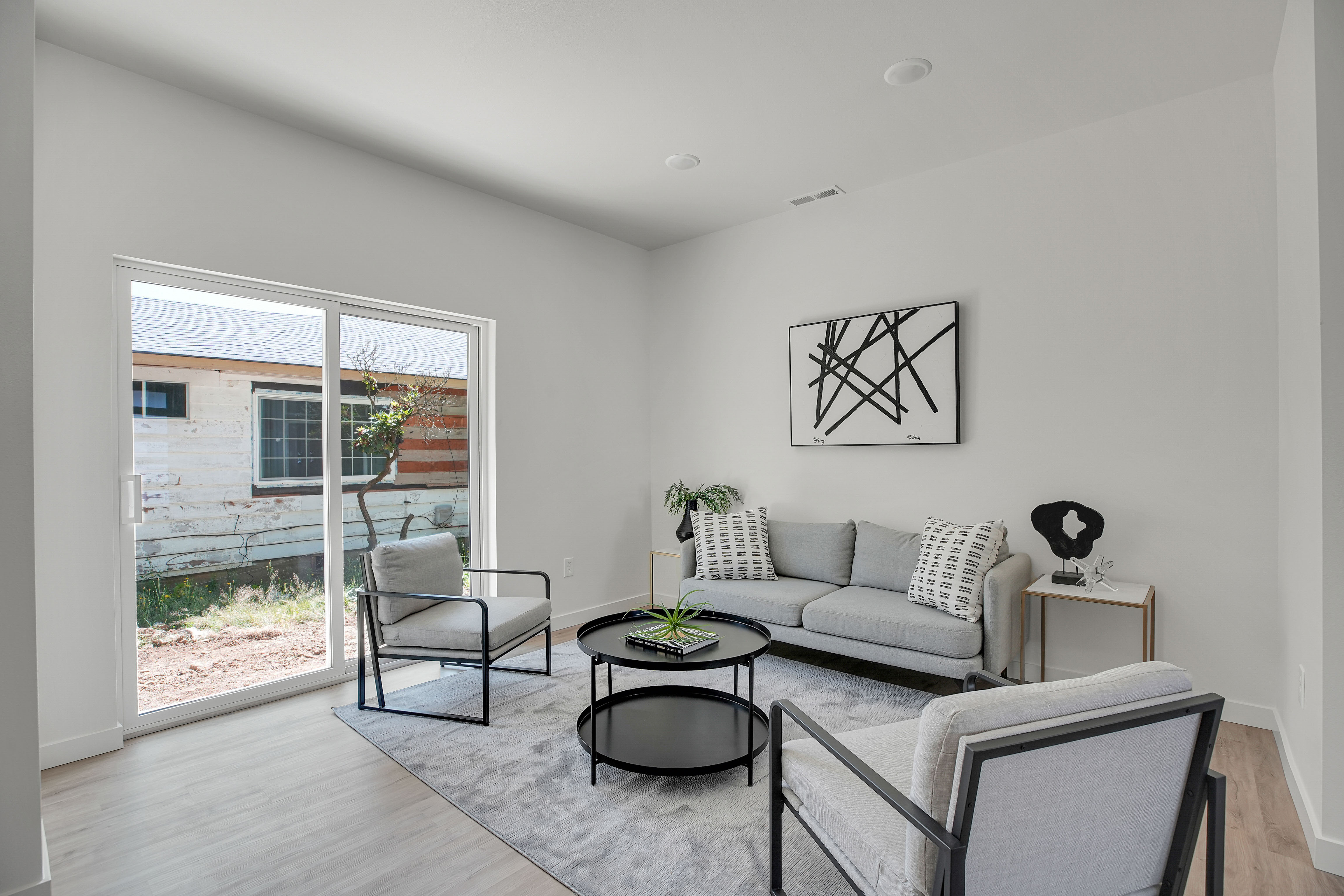 Living room with patio slider