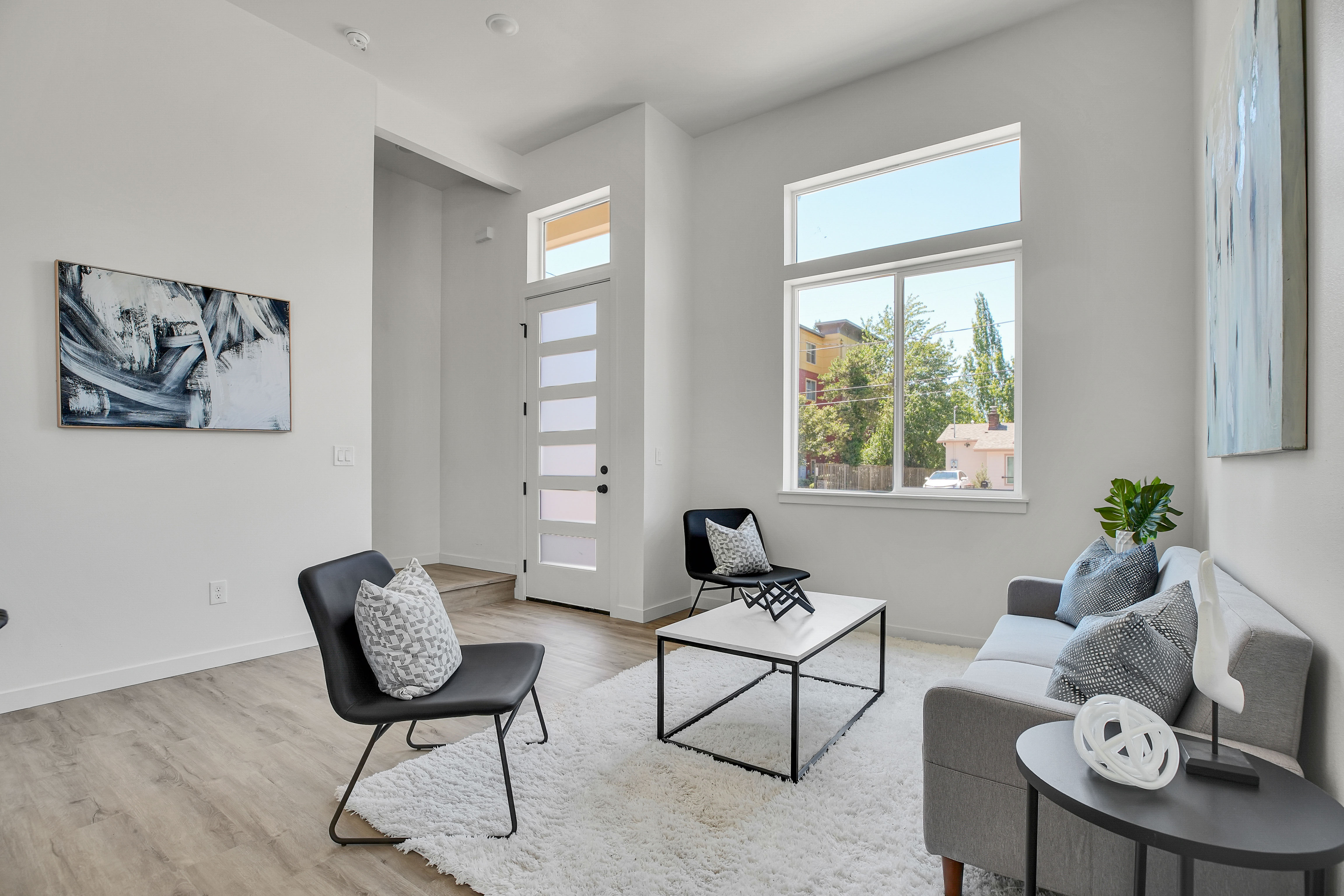 Living room and entry