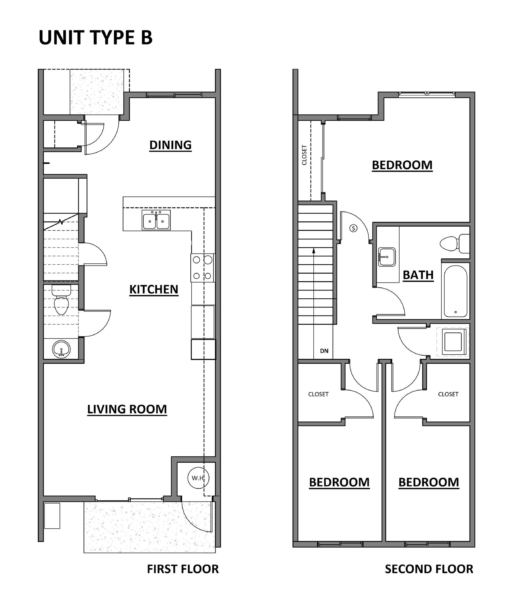 Floor plan – Unit B