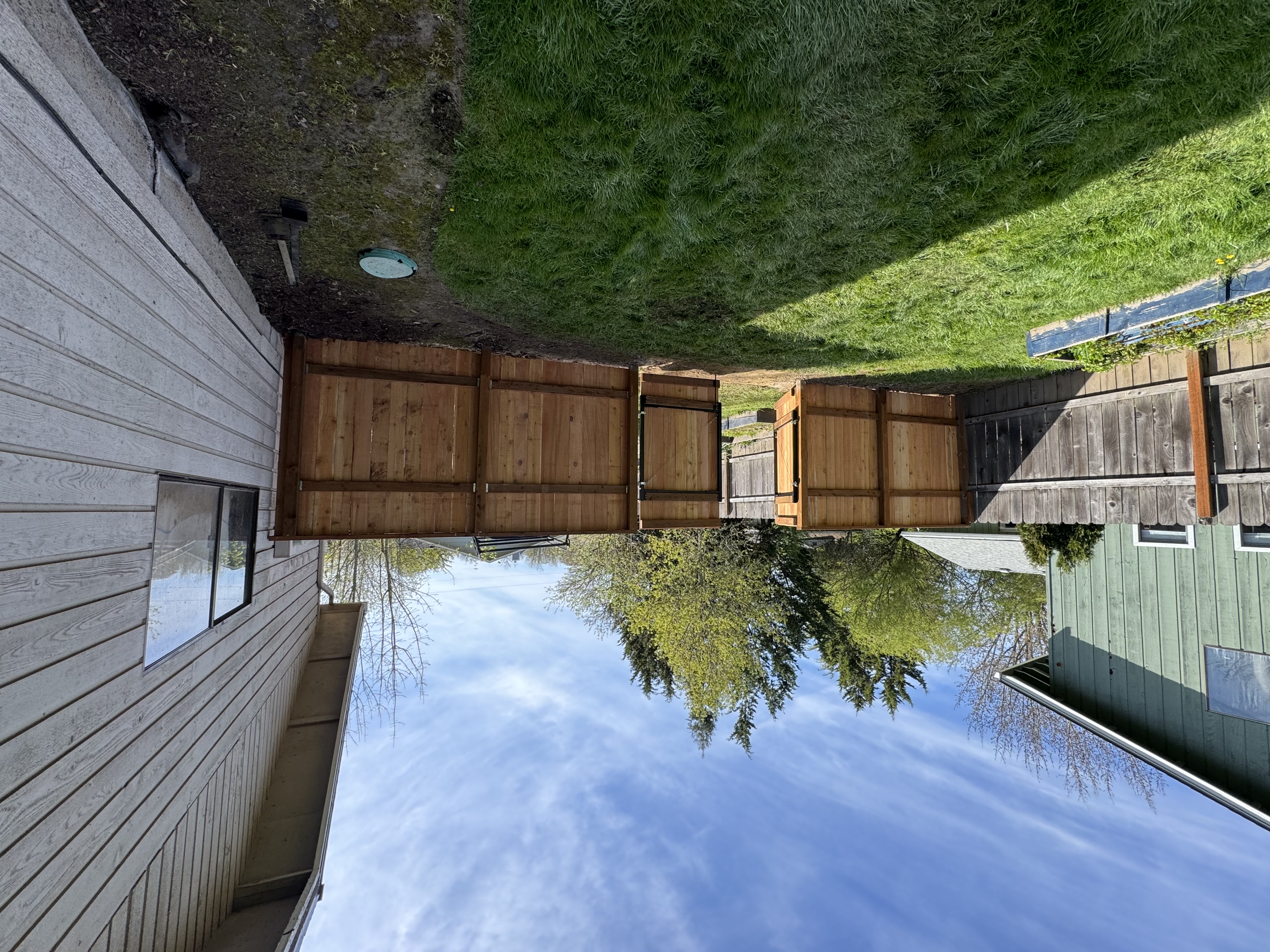Custom cedar gate installation Portland