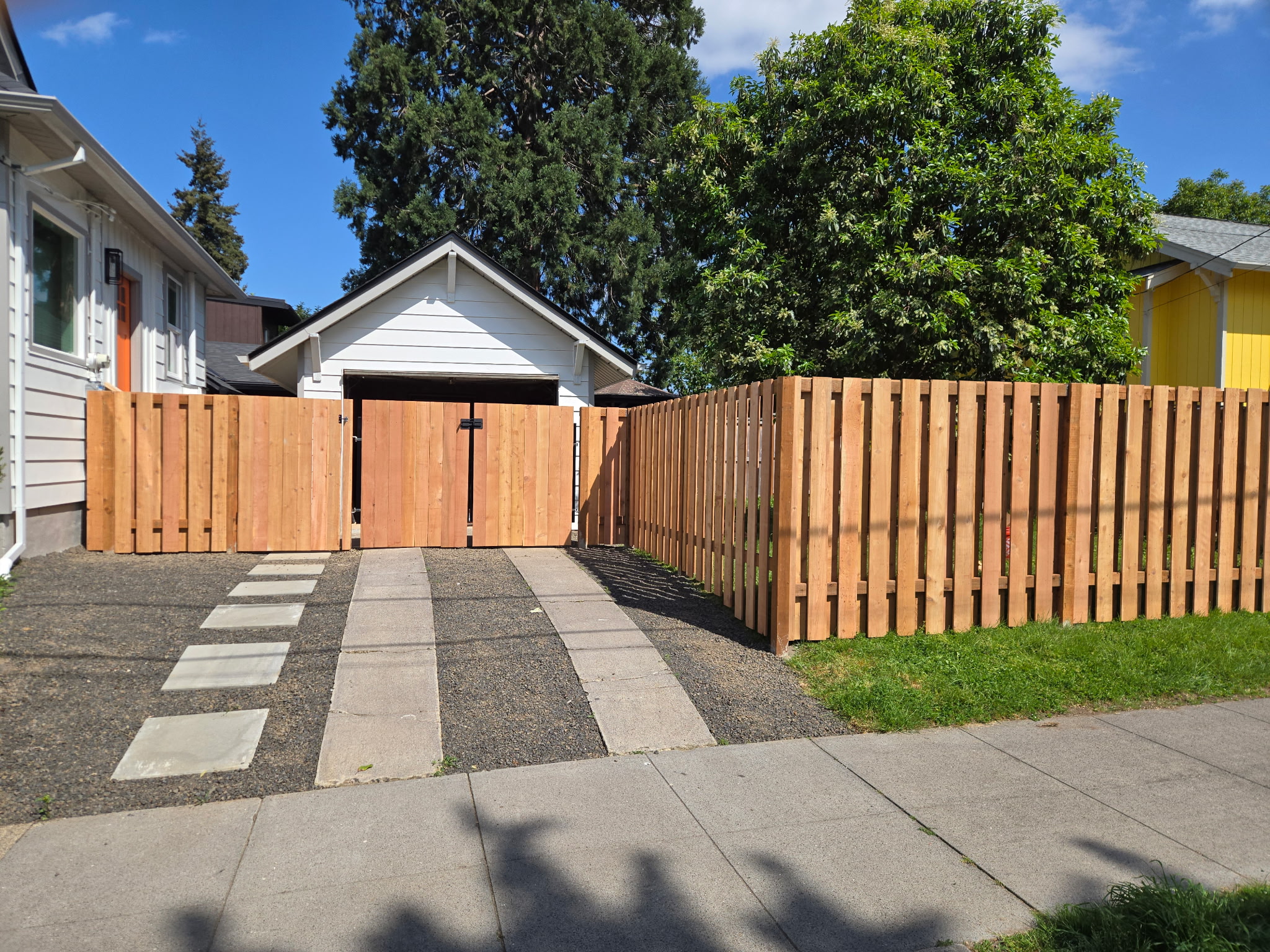 Custom wood fence gate Portland