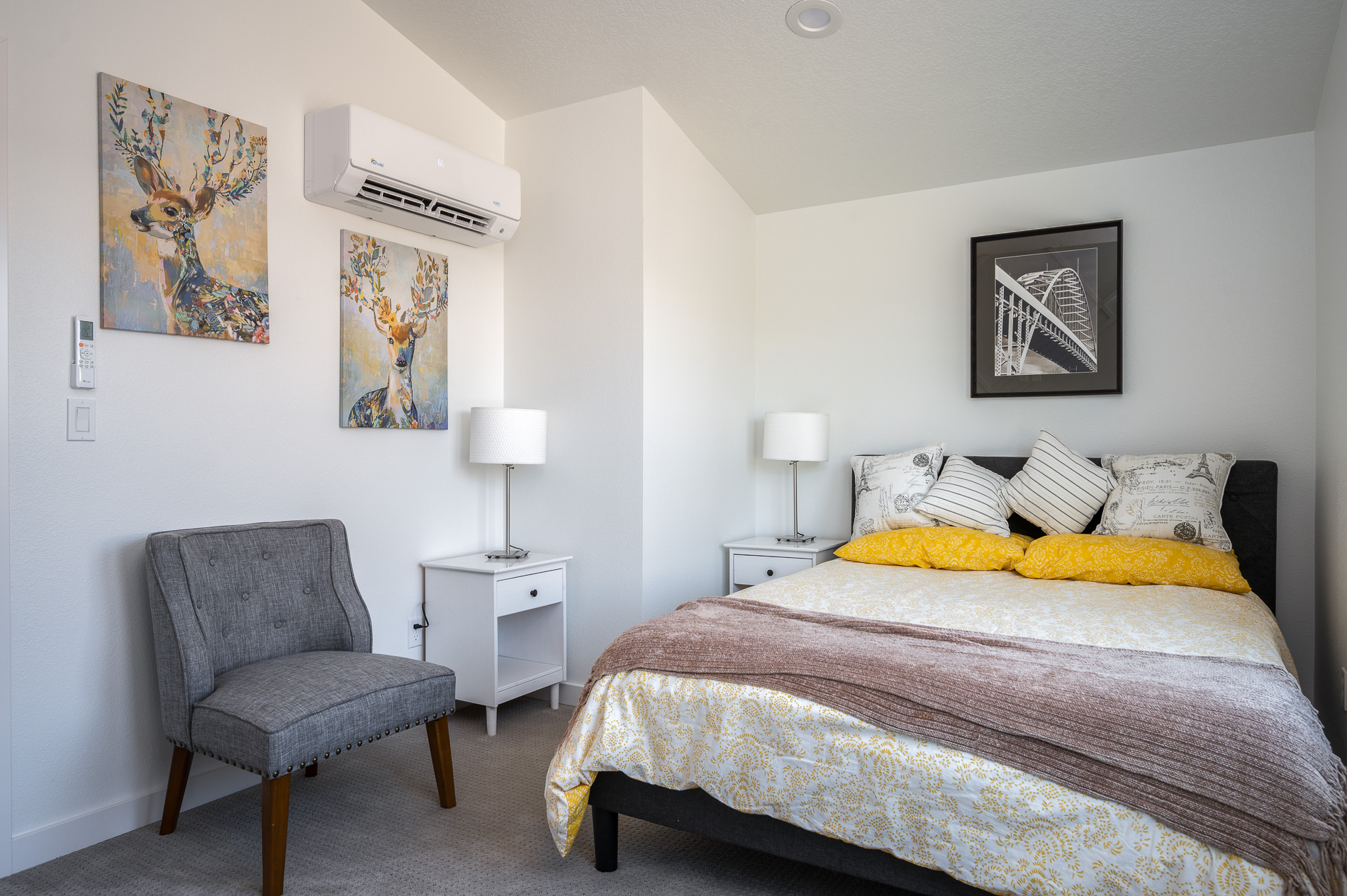 Liberty bedroom staged