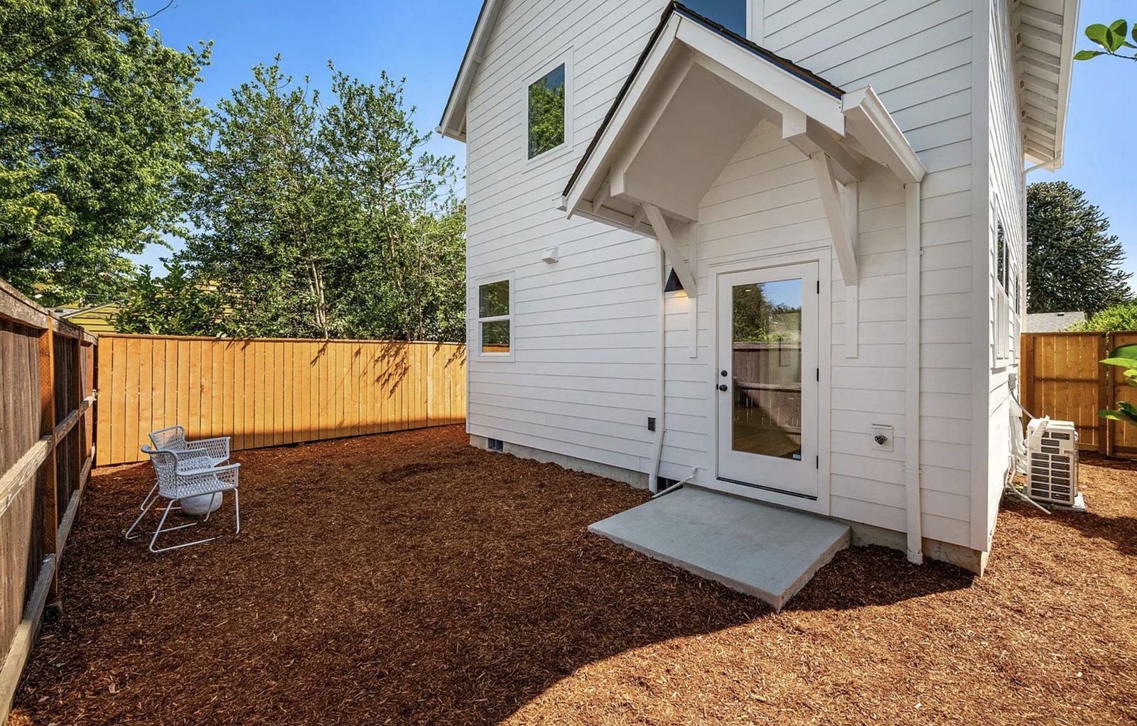 Cottage rear exterior and patio