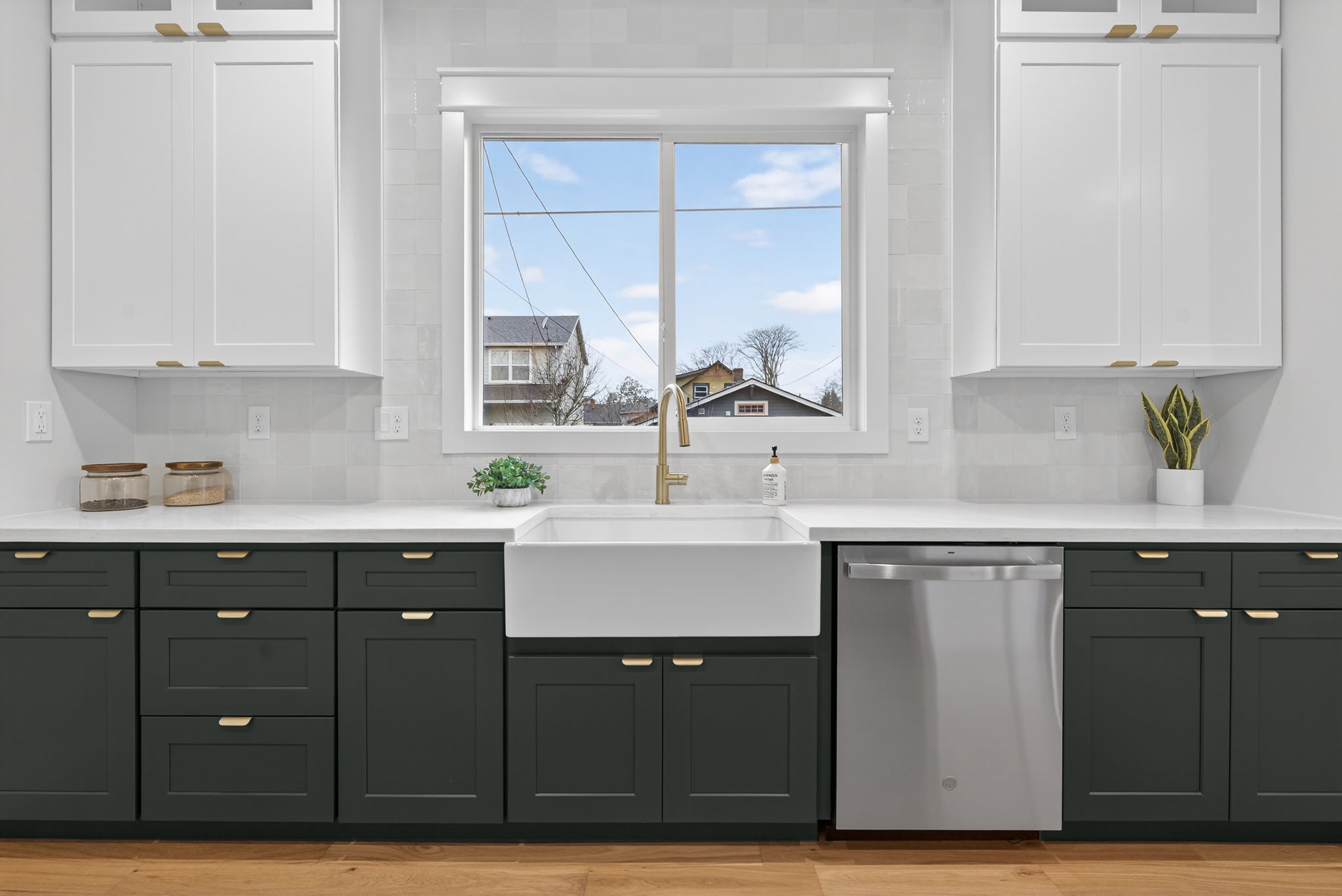 Rosa Parks kitchen farmhouse sink detail