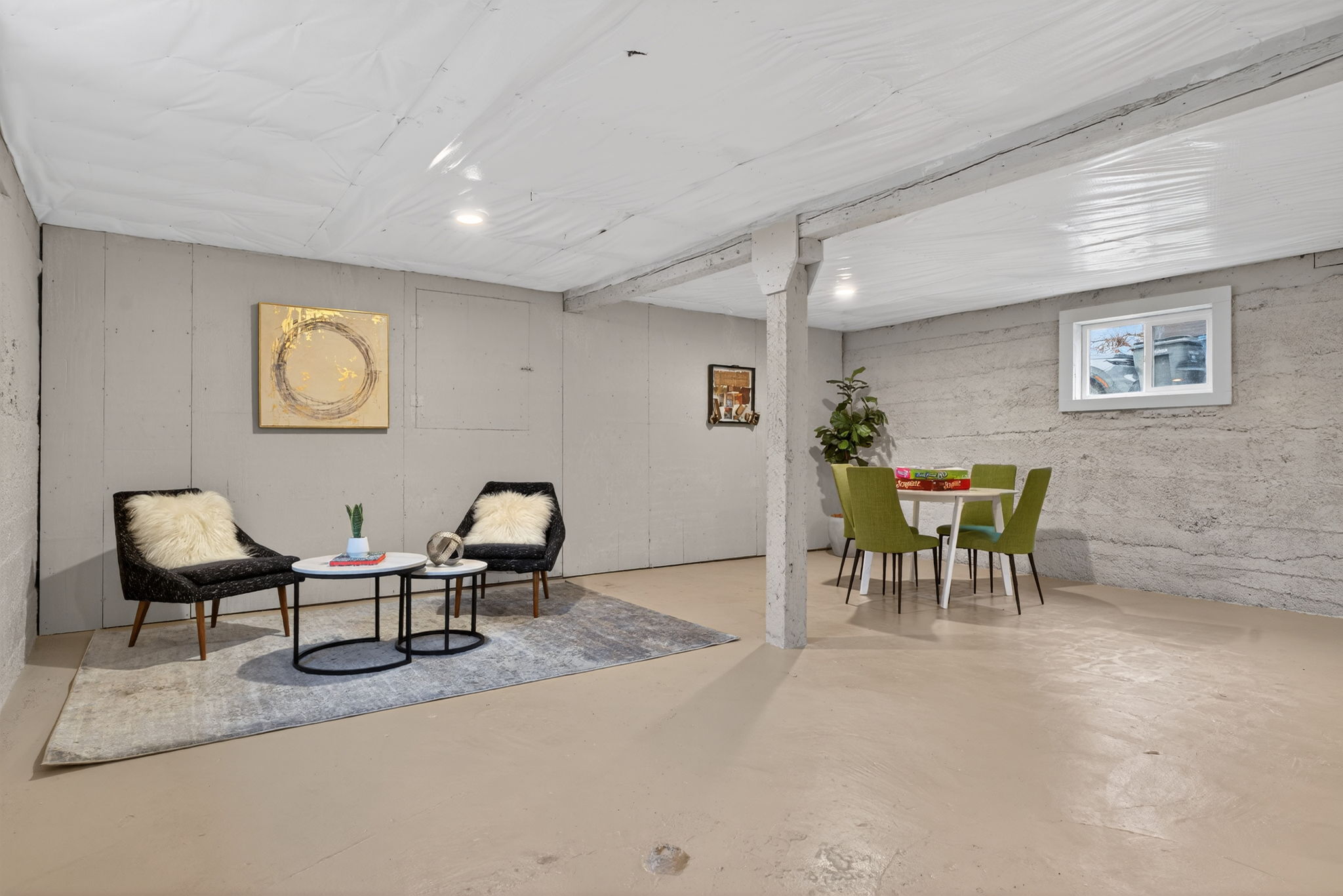 Rosa Parks basement seating area
